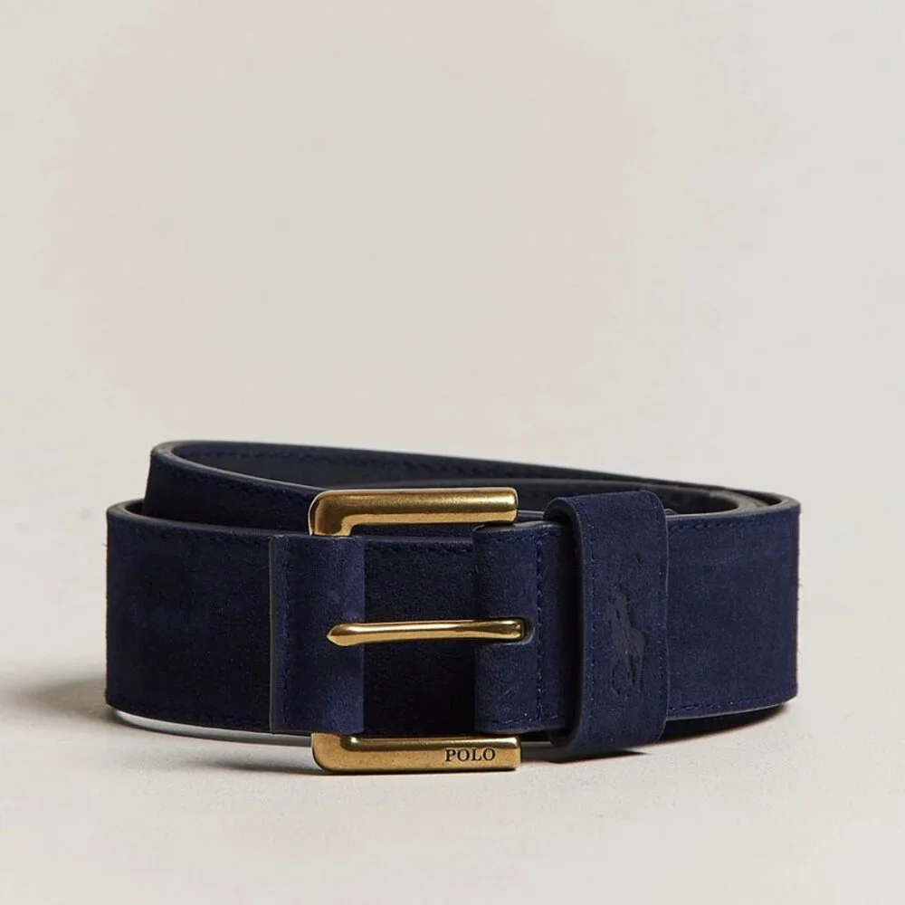 Polo Ralph Lauren Roller-Buckle Signature Pony Suede Belt